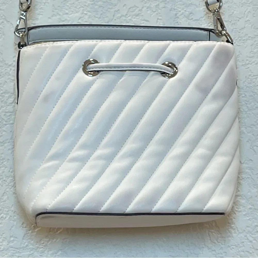 MICHAEL KORS Suri Small Quilted Vegan Leather Crossbody Bag in Optic White
